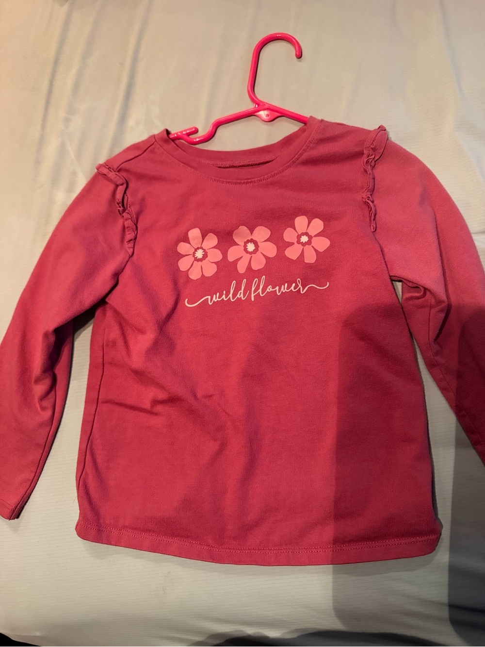 Garanimals Girls Long-Sleeve Wildflower Graphic Tee - Rose Pink